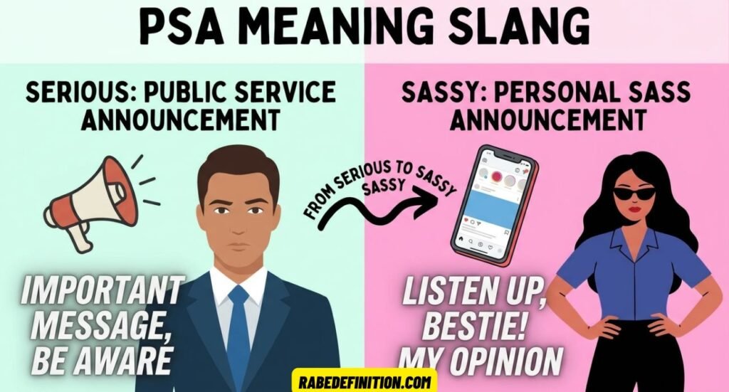 PSA Meaning Slang