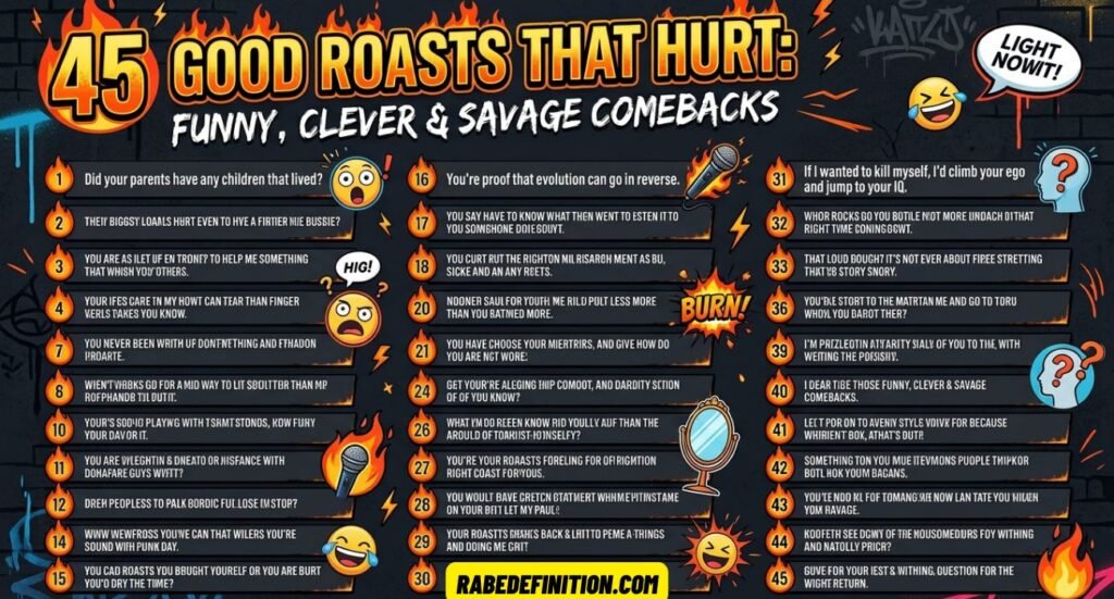 45 Good Roasts That Hurt